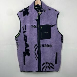 Cloak Men’s Purple and Black Sherpa Vest size XL